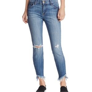 NEW! Pistola Audrey Distressed Skinny Ankle Jean Raw Hem Size 26